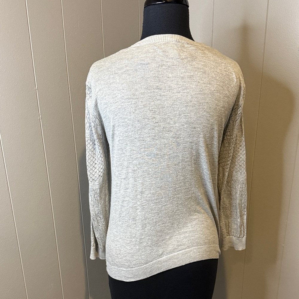 B14 Women’s Elegant Gray Button-Up Cardigan - Picture 5 of 5
